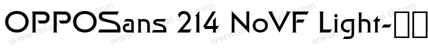OPPOSans 214 NoVF Light字体转换